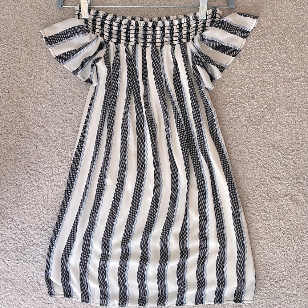 Aqua Off the Shoulder Dress